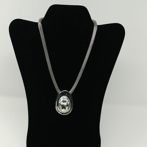 LAST ONE Clear Stone Rope Necklace